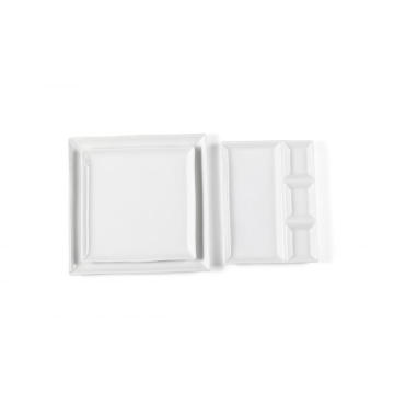 Square sauce dish white hotel dinnerware